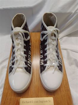 Picture of Style # 5030W- Adult sports shoes mounted on a wood base